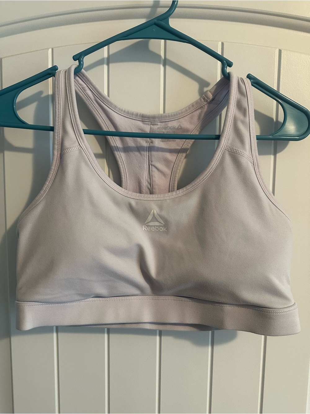 Reebok Women’s Light Lavender Sports Bra - Supportive Racerback (Size Large)